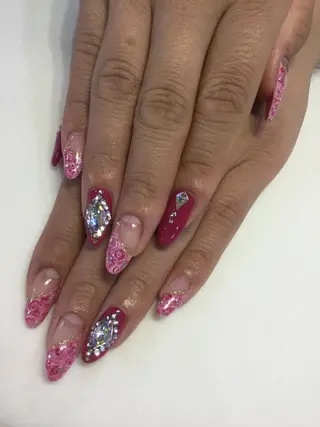 ネイル 💎🐰 saki. m 🐰💎のネイルデザイン