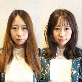 ミディアム 髪質改善縮毛矯正 専門店のヘアスタイル