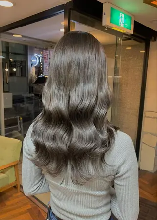 セミロング カラー 矢野 晃平のヘアスタイル
