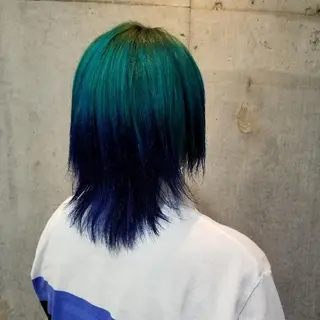 ミディアム 谷 結奈のヘアスタイル