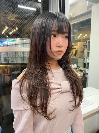 ロング カラー パーマ ヘアアレンジ ショートヘア原宿 fifth コシのヘアスタイル