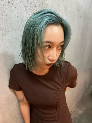 ミディアム カラー パーマ ヘアアレンジ メンズ キッズ ネイル マツエク・マツパ アイブロウ ブリーチ　ハイトーン 特化🌈フジタハルキのヘアスタイル