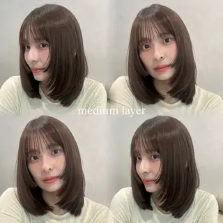ミディアム manami/ ハッシュレイヤーのヘアスタイル