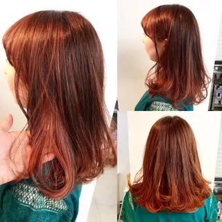セミロング カラー 平田 健一のヘアスタイル