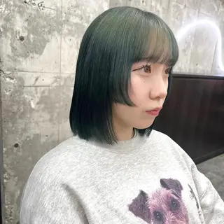 セミロング カラー 韓国ヘア /男女☘️ 細江 美紅のヘアスタイル