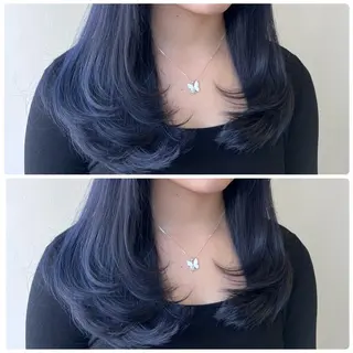 ロング レイヤーカット 🇰🇷SAYAのヘアスタイル