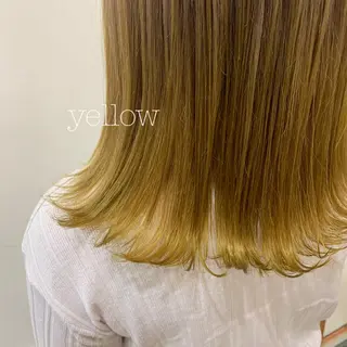 ミディアム カラー ぱつっとボブ/ 小野あかねのヘアスタイル