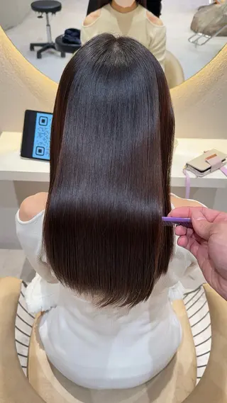 セミロング カラー 縮毛矯正✨🫧 レイヤー川村利幸のヘアスタイル