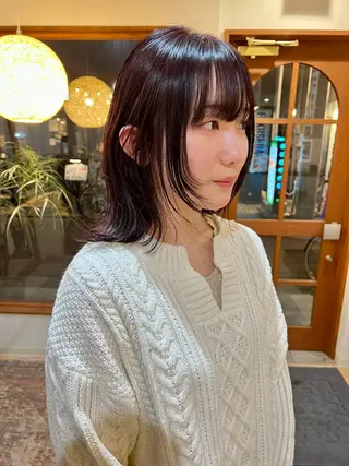 セミロング 【⭐️艶髪レイヤー カット⭐️】長谷川のヘアスタイル