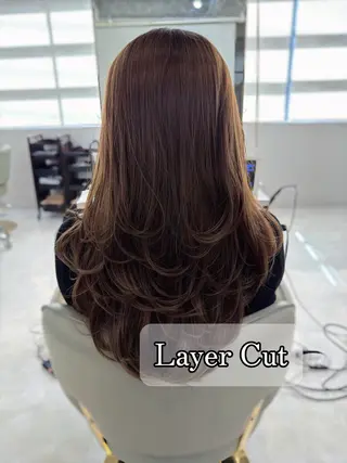 ロング レイヤーカット 中屋光貴のヘアスタイル