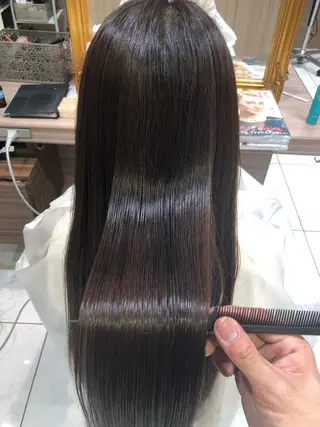 ロング カラー パーマ 店長 小池アキトのヘアスタイル