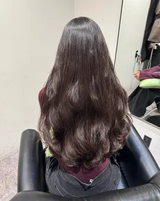 ロング パーマ 韓国風スタイル 北田陸斗のヘアスタイル