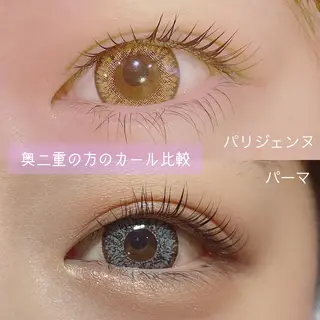 パーマ マツエク・マツパ 束感パリジェンヌ上下 恵比寿ayakaのマツエク・マツパデザイン