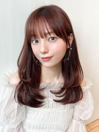 ロング カラー 山﨑 翼のヘアスタイル