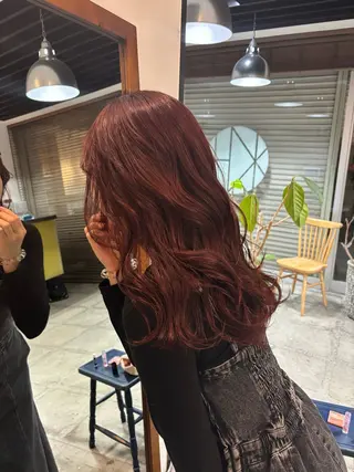 カラー ひいろ パーマ/カットモデルのヘアスタイル