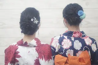 セミロング カラー ヘアアレンジ 枝毛カット&髪質改善 満足NO.1岡しゃんのヘアスタイル