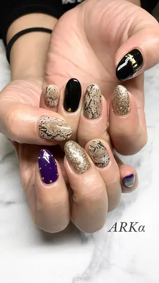 セミロング ネイル Nailsalon ARKαのネイルデザイン