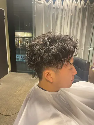 パーマ メンズ メンズパーマ特化/波 巻きツイスパ 長町至のヘアスタイル