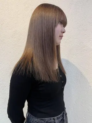 ロング 村岡彩優/松本 /ブリーチ/艶カラーのヘアスタイル