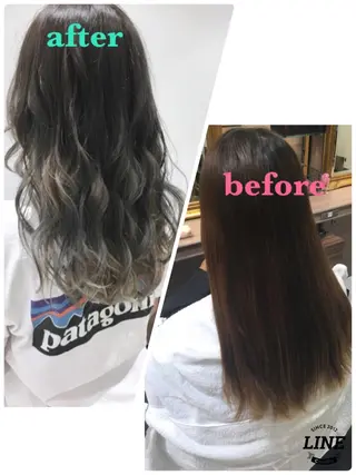セミロング カラー 店長 小池アキトのヘアスタイル