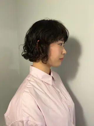 ショート パーマ 小野 明日香のヘアスタイル