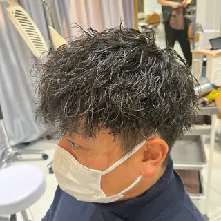 パーマ メンズ 新潟メンズパーマ⚽️ 髙井　陽のヘアスタイル