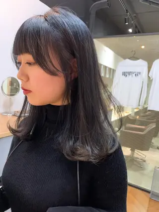 セミロング カラー 怪我のため6月末 復帰予定田中瑞希🍃のヘアスタイル