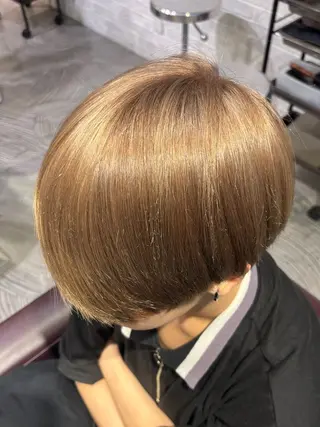 ショート カラー ヘアアレンジ メンズ ボブ/レイヤー/丸み ショート/遠藤龍雅のヘアスタイル