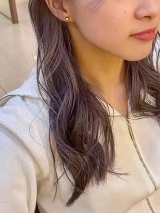 カラー 透明感/ハイトーン ／レッドカラー🍓のヘアスタイル