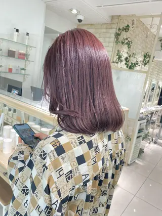 セミロング カラー ヘアアレンジ 透明感カラー 古山 結季🌙🖤のヘアスタイル