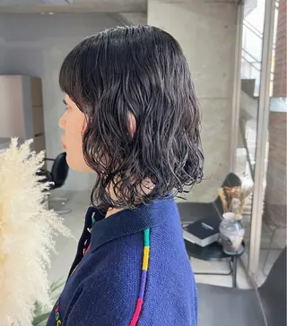 ショート パーマ ボブパーマコテ巻き風 パーマNo1深江秀平のヘアスタイル