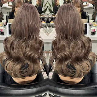 ロング バレイヤージュ ボブ🌈ナツヤのヘアスタイル