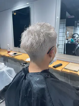 ショート カラー メンズ ️💕淡いハイトーン 💕︎︎ひかるのヘアスタイル