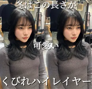 セミロング 銀座副店長/レイヤー /髪質改善/田島のヘアスタイル