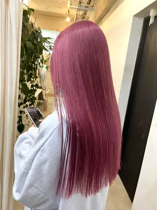 ロング カラー ブリーチ有無Wカラー メンズパーマ大成のヘアスタイル
