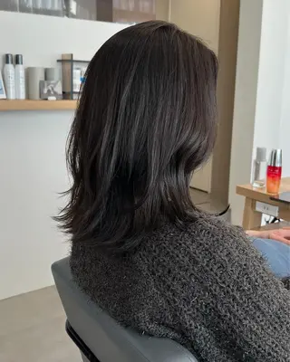 セミロング カラー Ore🫧タナカマヤ /柔らかい質感カラーのヘアスタイル