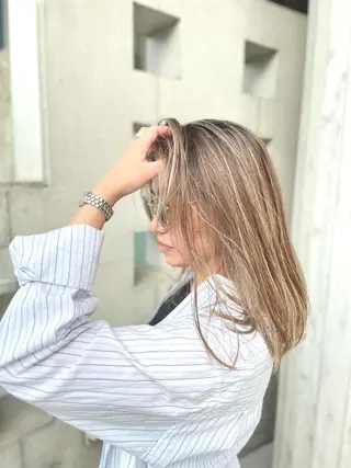 ミディアム カラー Leverage所属・【店長】外国人風 メンズヘア尾上雄輝のヘアスタイル