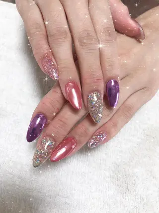 ミディアム ネイル 《LB》ラブリエ Nail&eyeのマツエク・マツパデザイン