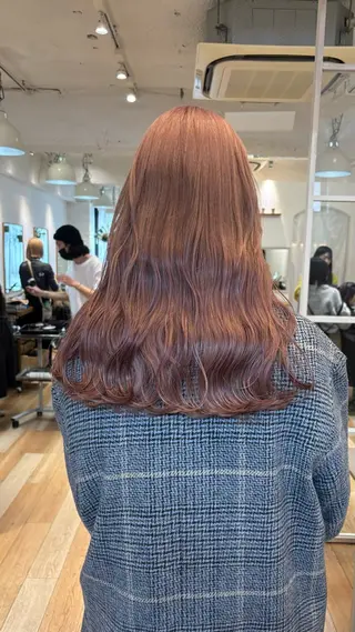 ミディアム カラー オリーブ/縮毛♡ Natsuno🩰のヘアスタイル