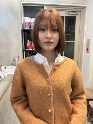 ミディアム カラー 赤み消しカラー/ ナチュラル/トモキのヘアスタイル
