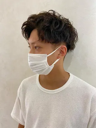 ショート カラー パーマ ヘアアレンジ メンズ キッズ ネイル マツエク・マツパ アイブロウ Stockオーナー 古田翔平のヘアスタイル