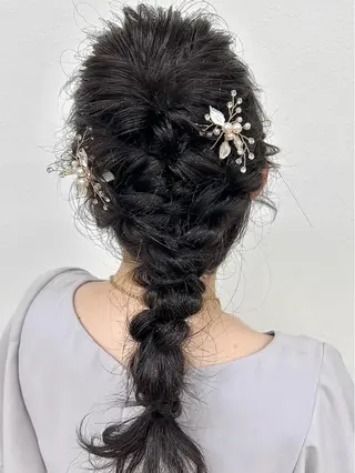 ヘアアレンジ ダブルスキルエクステ /羽エクステ白石宇由のヘアスタイル