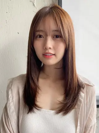 セミロング カラー パーマ レイヤー×髪質改善✨ 渋谷/佐藤侑哉のヘアスタイル