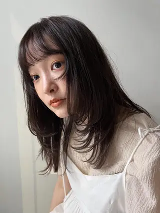 ミディアム 西山 紗耶香🪽 透明感カラー/ボブのヘアスタイル