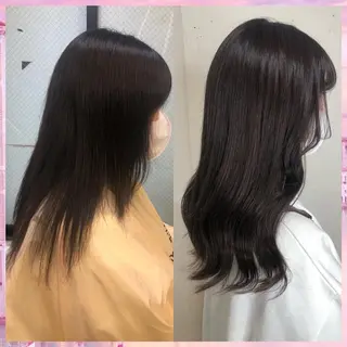 セミロング カラー ヘアアレンジ 八巻 晴香のヘアスタイル