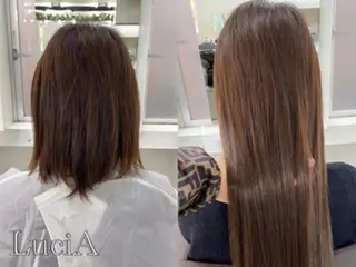 ロング ヘアアレンジ カラー LuciA/エクステ カラーのヘアスタイル