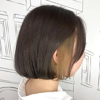 ミディアム カラー TOMOKA 艶髪/透明感カラーのヘアスタイル