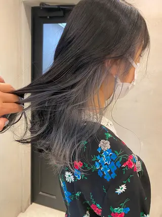 セミロング カラー ヘアアレンジ 顔周りカット・相談 レイヤーも◎しずくのヘアスタイル