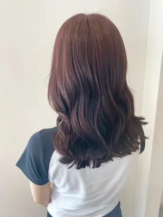 セミロング カラー 岡崎 優月のヘアスタイル