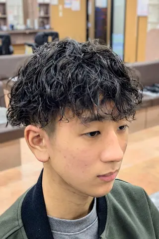 ショート パーマ 理容プラージュ燕三条 福井のヘアスタイル